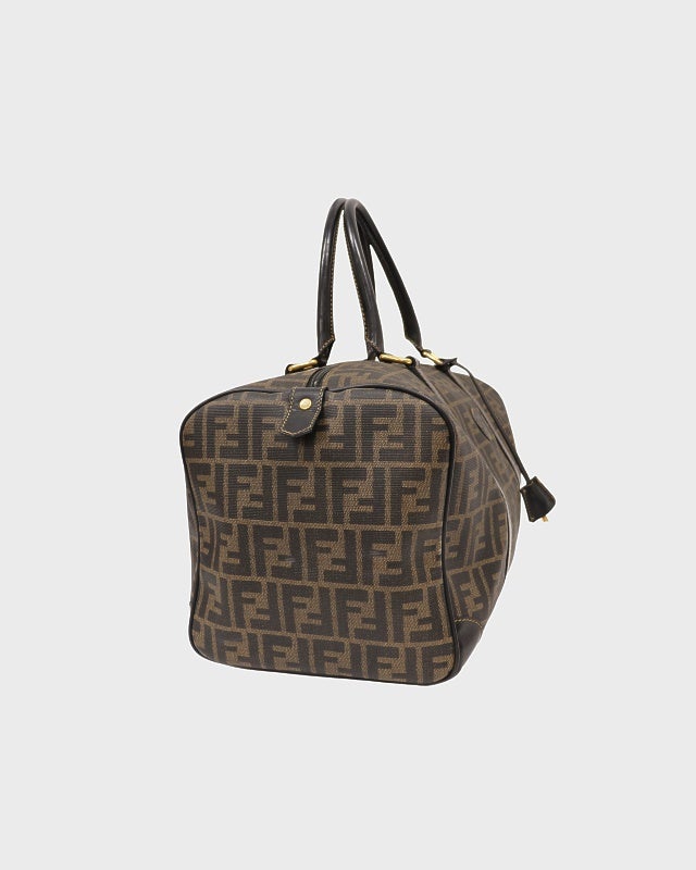 FENDI ズッカ柄 ボストンバッグ　キャンバス　レザー　ヴィンテージ FENDI ズッカ柄ボストンバッグ | Hedy