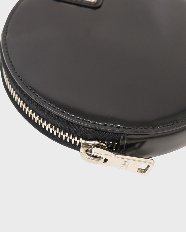 PRADA 三角ロゴ金具ブラッシュドレザーチェーンショルダーバッグ | Hedy PRADA 三角ロゴ金具ブラッシュドレザーチェーンショルダーバッグ | Hedy