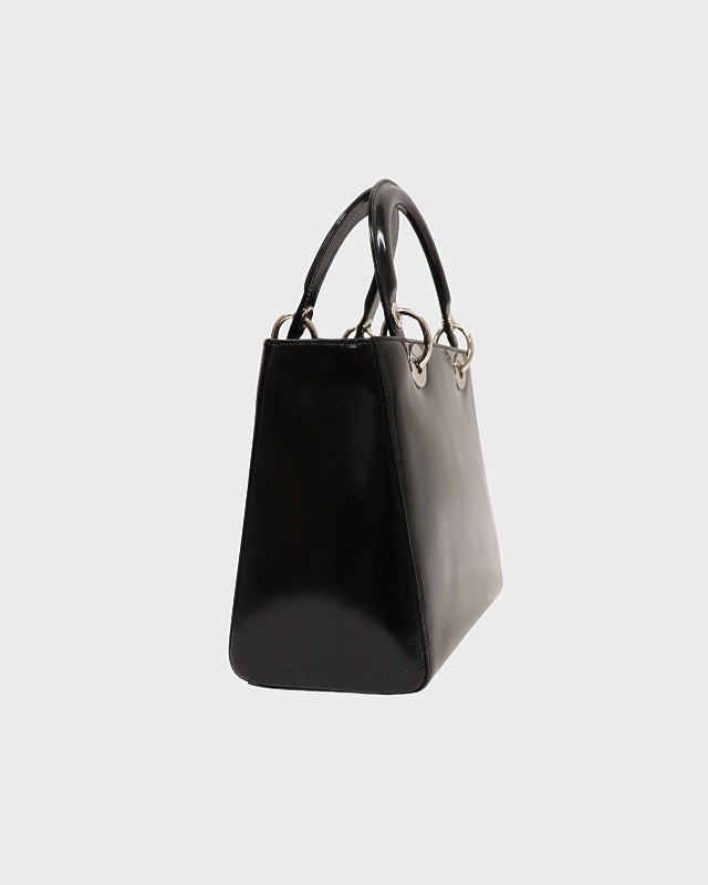 【美品】　Dior   ショルダーバッグ　2way  CDロゴ　オールレザー　黒 Christian Dior クリスチャン ディオール レディディオール カナージュ