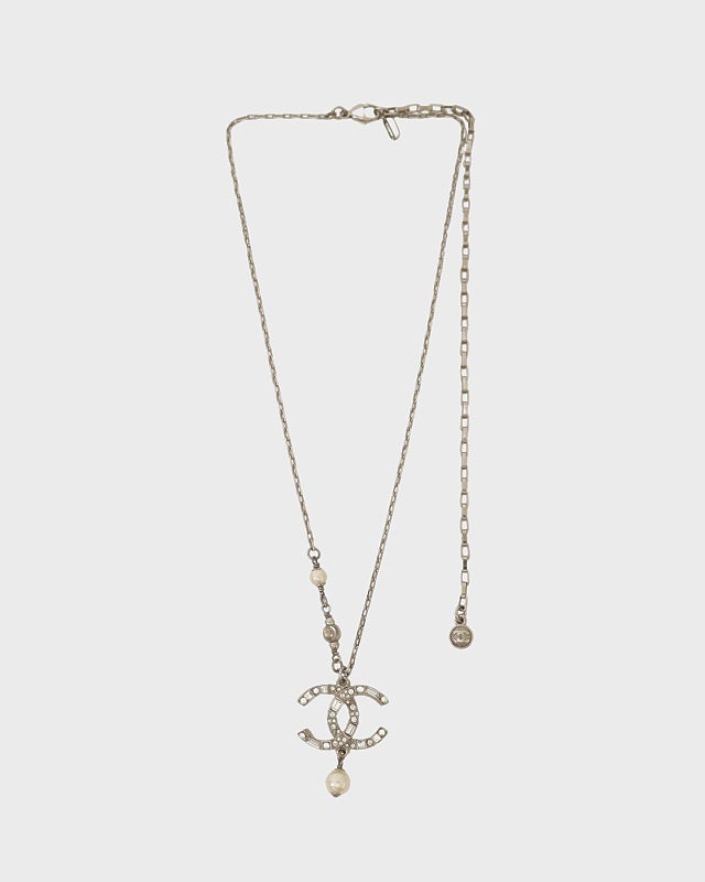 CHANEL COCOパールラインストーンネックレス | Hedy