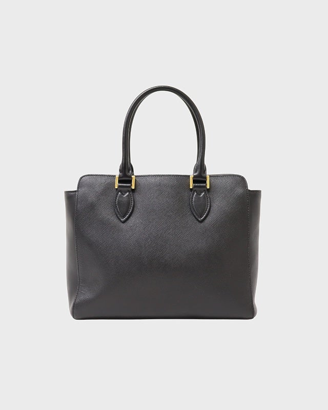 PRADA ロゴ金具レザーハンドバッグ | Hedy