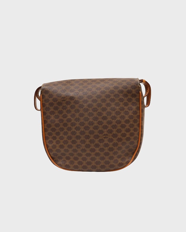CELINE マカダム柄ロゴ金具ショルダーバッグ | Hedy