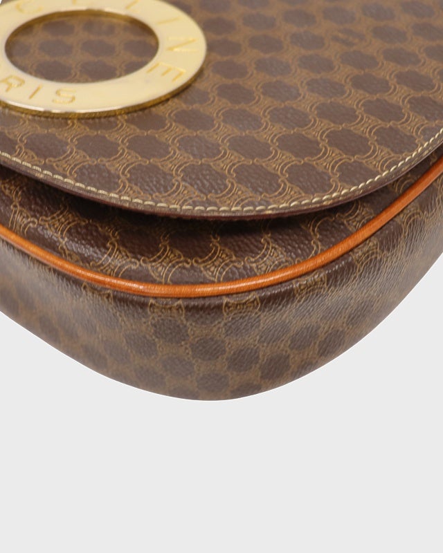 CELINE マカダム柄ロゴ金具ショルダーバッグ | Hedy