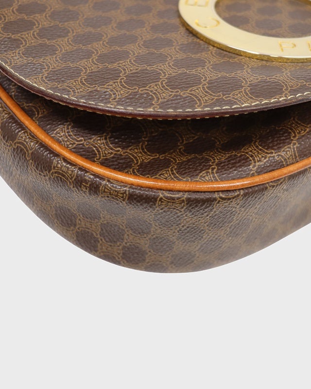 CELINE マカダム柄ロゴ金具ショルダーバッグ | Hedy