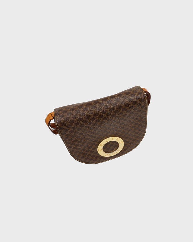 CELINE マカダム柄ロゴ金具ショルダーバッグ | Hedy