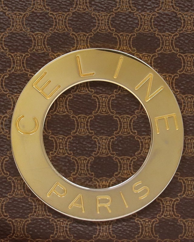 CELINE マカダム柄ロゴ金具ショルダーバッグ | Hedy