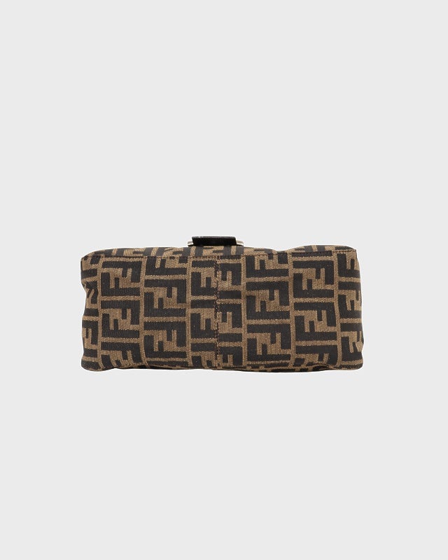 確実正規品　FENDI ズッカ柄　マンマバケット FENDI ズッカ柄 希少ブラック金具 マンマバケット ショルダーバッグ