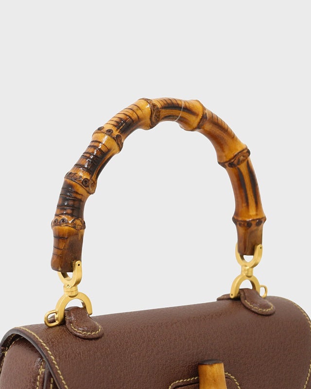 GUCCI バンブーターンロックハンドバッグ | Hedy