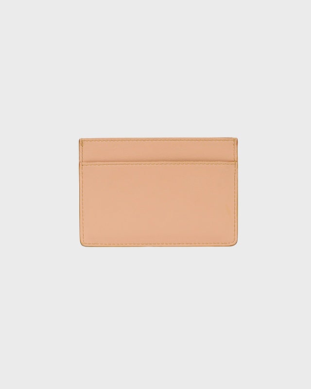 ベージュ　レザー カードケース YSL ロゴレザーカードケース | Hedy