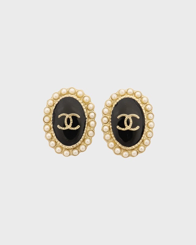 CHANEL COCOパールオーバルピアス | Hedy