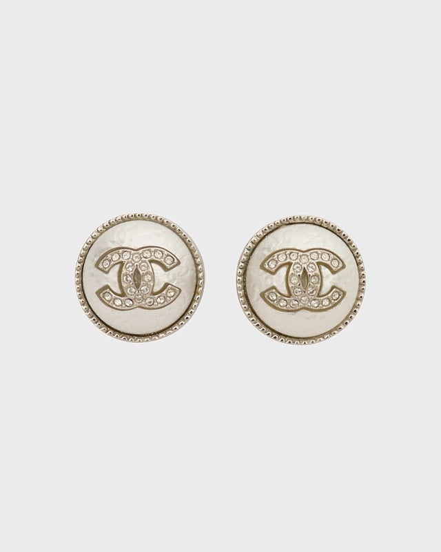 CHANEL パール縁取りオーバルピアス CHANEL COCOパールオーバルピアス | Hedy
