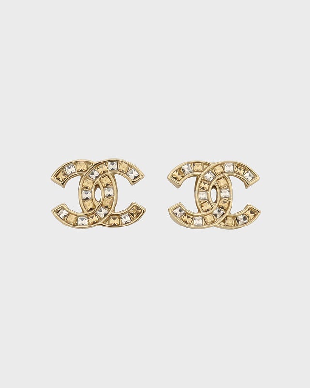 CHANEL COCOラインストーンピアス | Hedy
