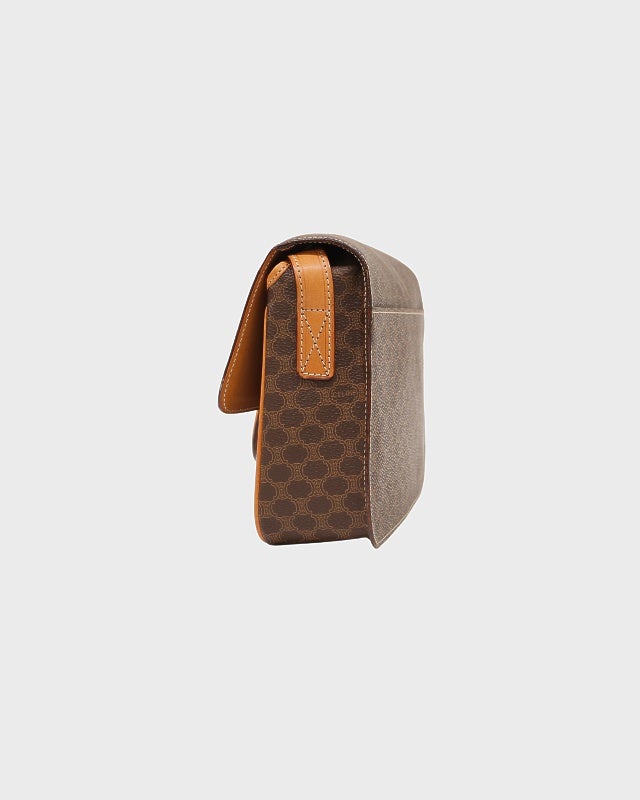 CELINE マカダム柄サークルロゴレザーショルダーバッグ | Hedy