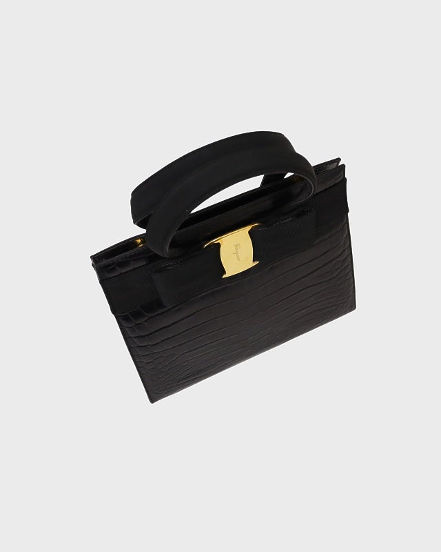 Ferragamo VARA金具型押しレザー2Wayバッグ | Hedy