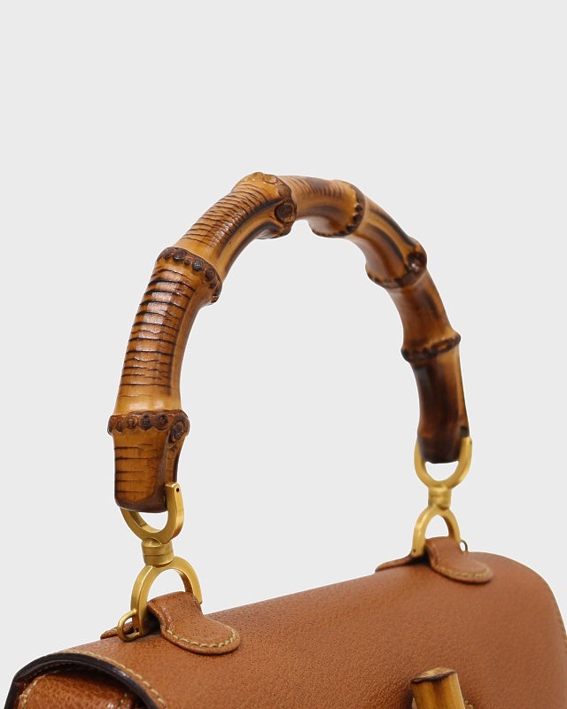 GUCCI バンブーターンロックハンドバッグ | Hedy