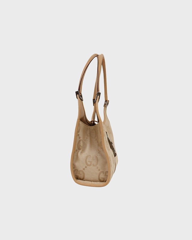 【希少】GUCCI クリーム サテン パーティーバッグ GUCCI ジャンボGGジャッキーハンドバッグ | Hedy
