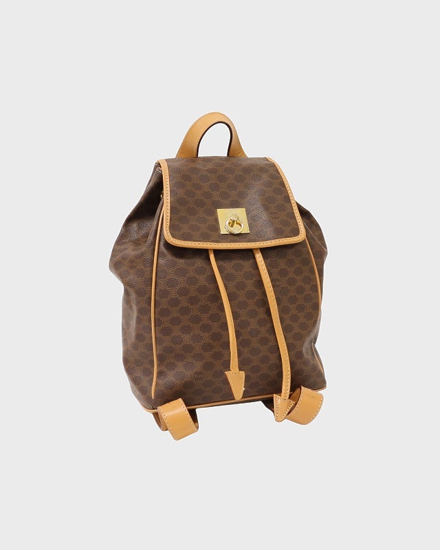 CELINE マカダム柄ガンチーニ金具リュックサック | Hedy CELINE マカダム柄ガンチーニ金具リュックサック | Hedy