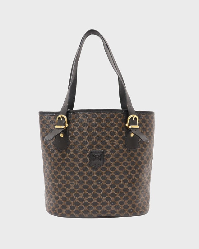 CELINE マカダム柄ブラゾン刻印トートバッグ | Hedy