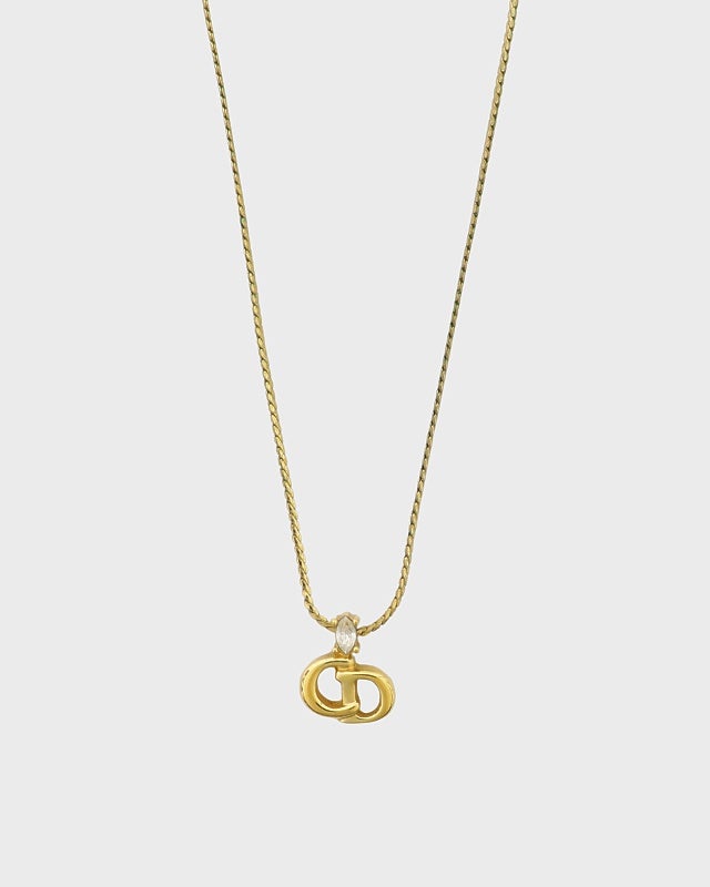 DIOR CDラインストーンネックレス | Hedy