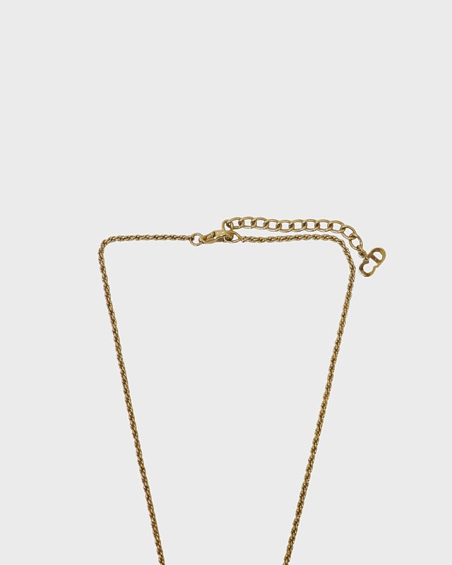 DIOR CDハートラインストーンネックレス | Hedy