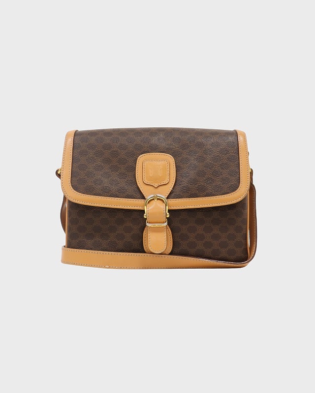 CELINE マカダム柄ブラゾン刻印ショルダーバッグ | Hedy