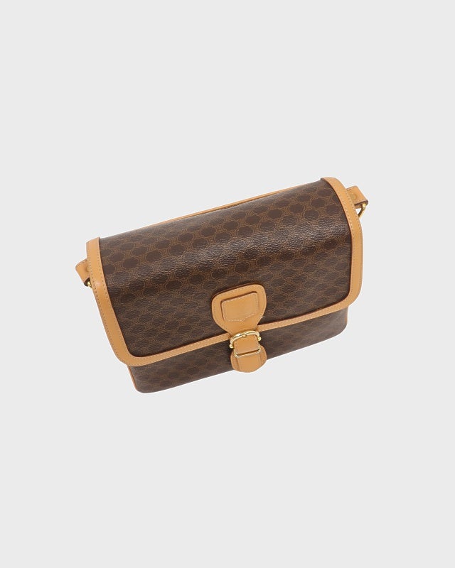 CELINE マカダム柄ブラゾン刻印ショルダーバッグ | Hedy