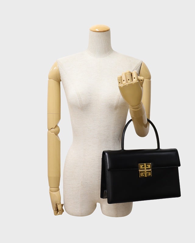GIVENCHY ロゴ金具レザーハンドバッグ | Hedy