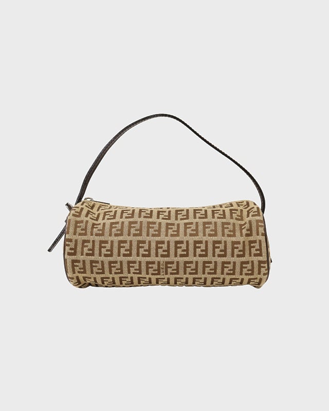 FENDI　ズッキーノ　ハンドバッグ　FF金具 FENDI ズッキーノ柄ハンドバッグ | Hedy