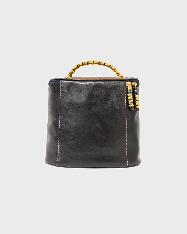 ビーズ　パーティバッグ　ベルベット　黒　ゴールド　ヴィンテージ LOEWE ベラスケスレザーバニティバッグ | Hedy