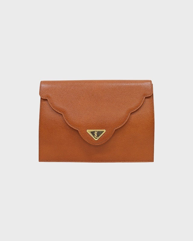 YSL ロゴ金具レザークラッチバッグ | Hedy