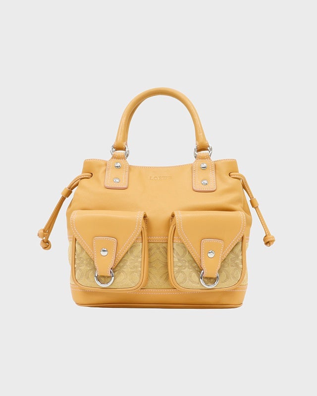 LOEWE アナグラムスエードレザーハンドバッグ | Hedy LOEWE アナグラムスエードレザーハンドバッグ | Hedy