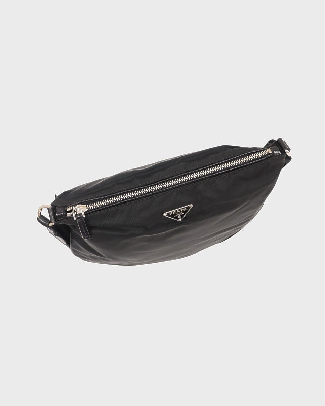 PRADA 三角ロゴ金具ナイロンレザーショルダーバッグ | Hedy
