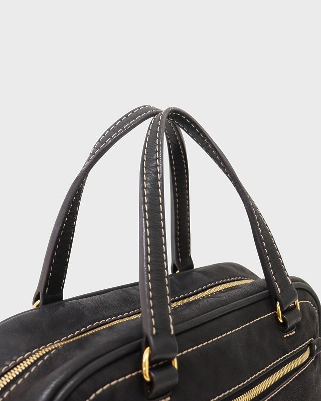 LOEWE アナグラムレザーステッチハンドバッグ | Hedy