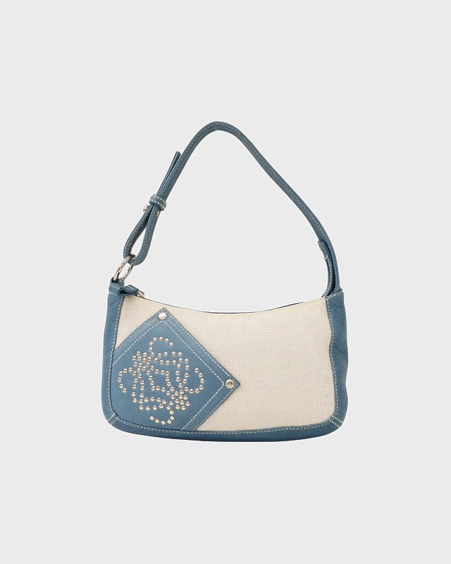 LOEWE アナグラムスタッズキャンバスワンショルダーバッグ | Hedy