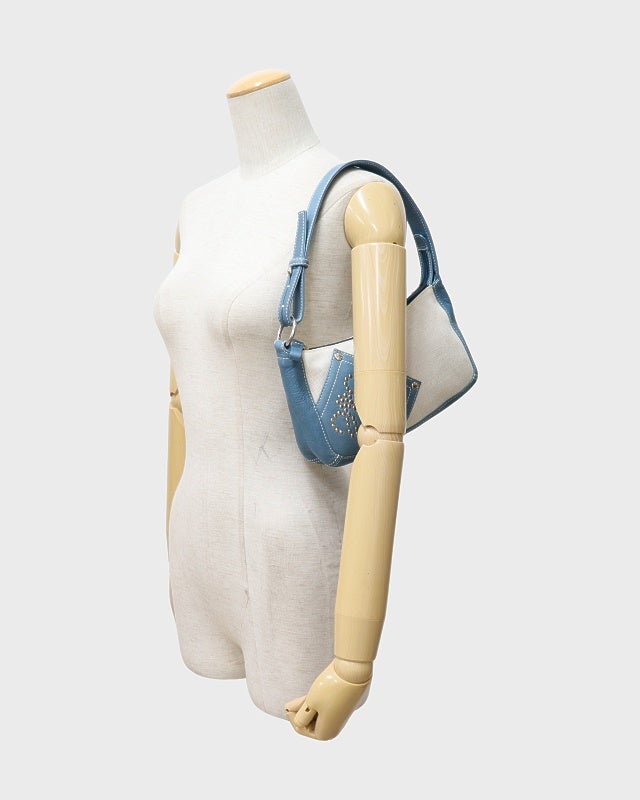 LOEWE アナグラムスタッズキャンバスワンショルダーバッグ | Hedy