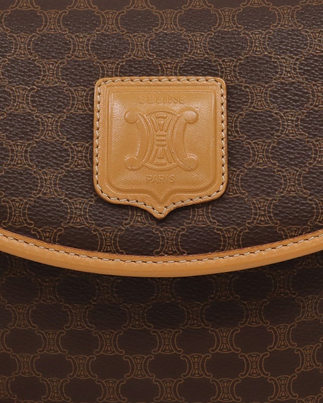CELINE マカダム柄ブラゾン刻印ショルダーバッグ | Hedy