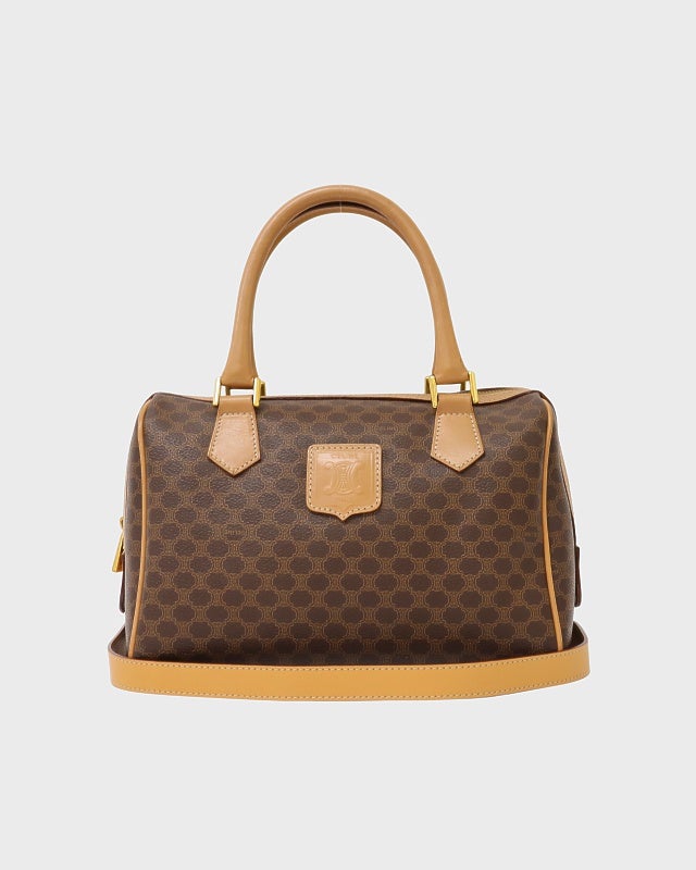 CELINE マカダム柄ブラゾン刻印2Wayボストンバッグ | Hedy