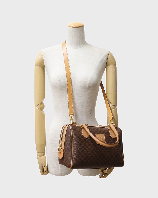 CELINE マカダム柄ブラゾン刻印2Wayボストンバッグ | Hedy