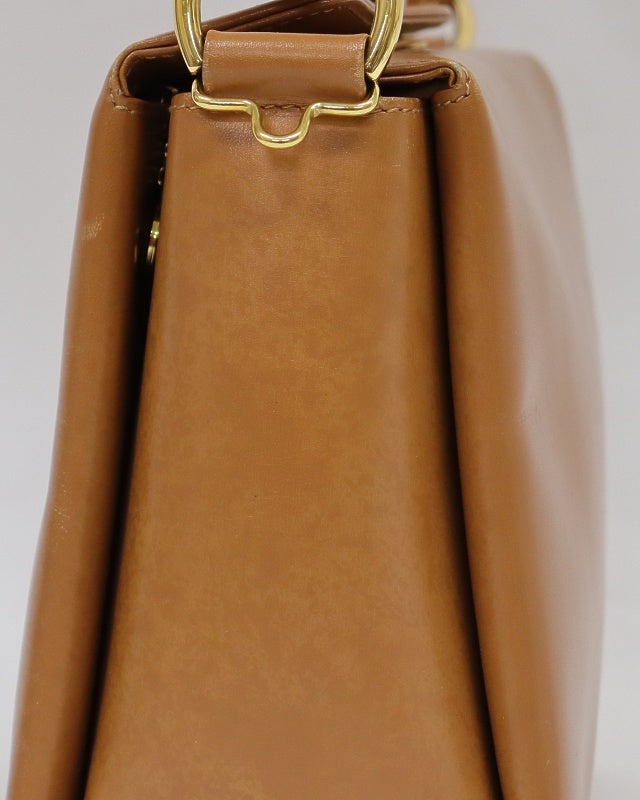 GUCCI バンブーターンロックレザーハンドバッグ | Hedy