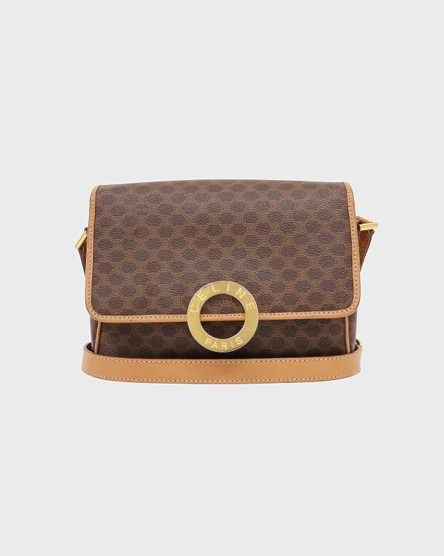 CELINE マカダム柄サークルロゴショルダーバッグ | Hedy