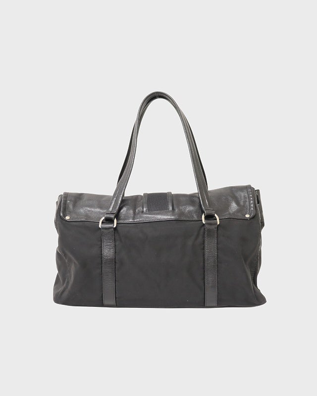 PRADA 三角ロゴ金具ナイロンレザーハンドバッグ | Hedy