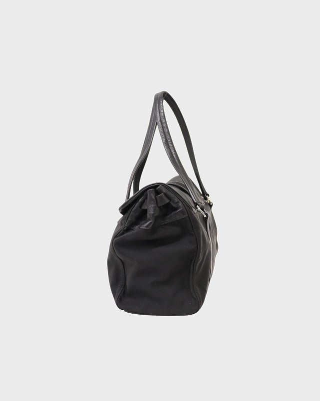 PRADA 三角ロゴ金具ナイロンレザーハンドバッグ | Hedy