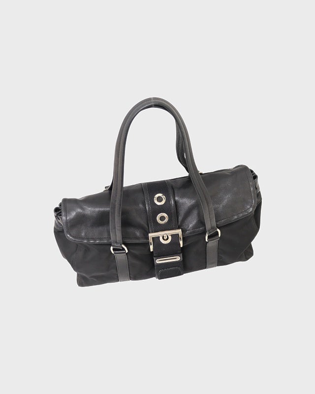 PRADA 三角ロゴ金具ナイロンレザーハンドバッグ | Hedy