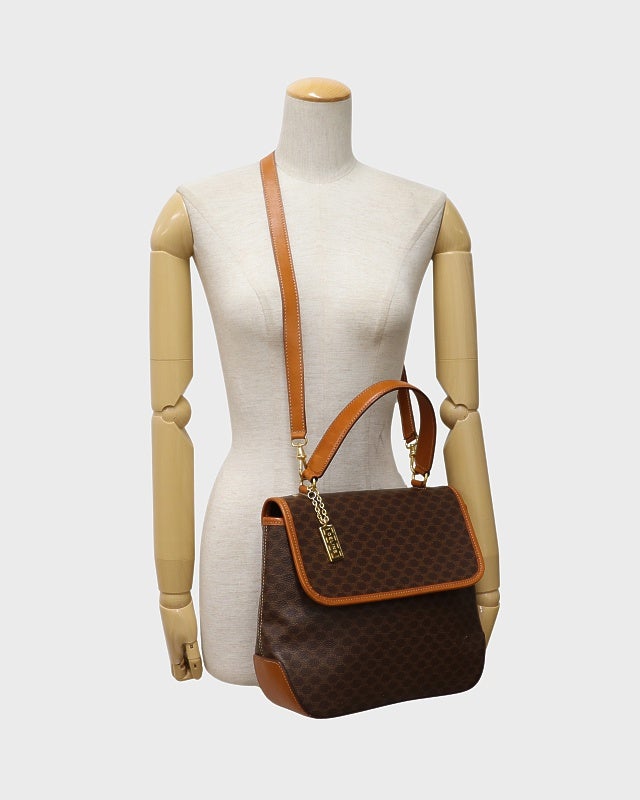 CELINE チャーム付きマカダム柄2Wayバッグ | Hedy