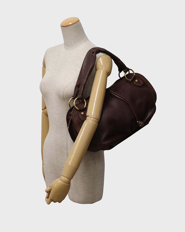 CELINE ビタースウィートレザーハンドバッグ | Hedy