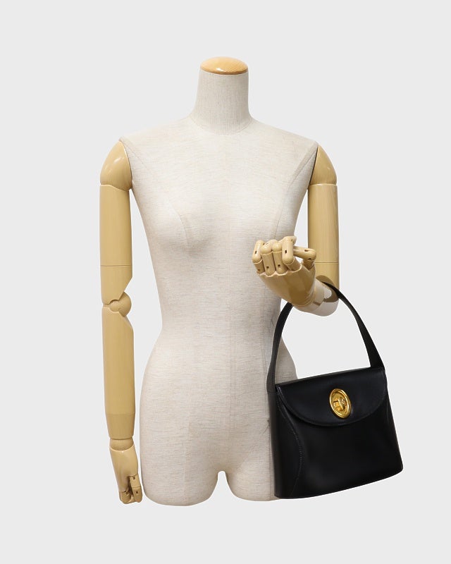 DIOR CDターンロックレザーハンドバッグ | Hedy