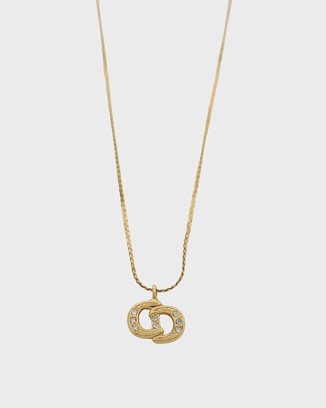 DIOR CDラインストーンネックレス | Hedy