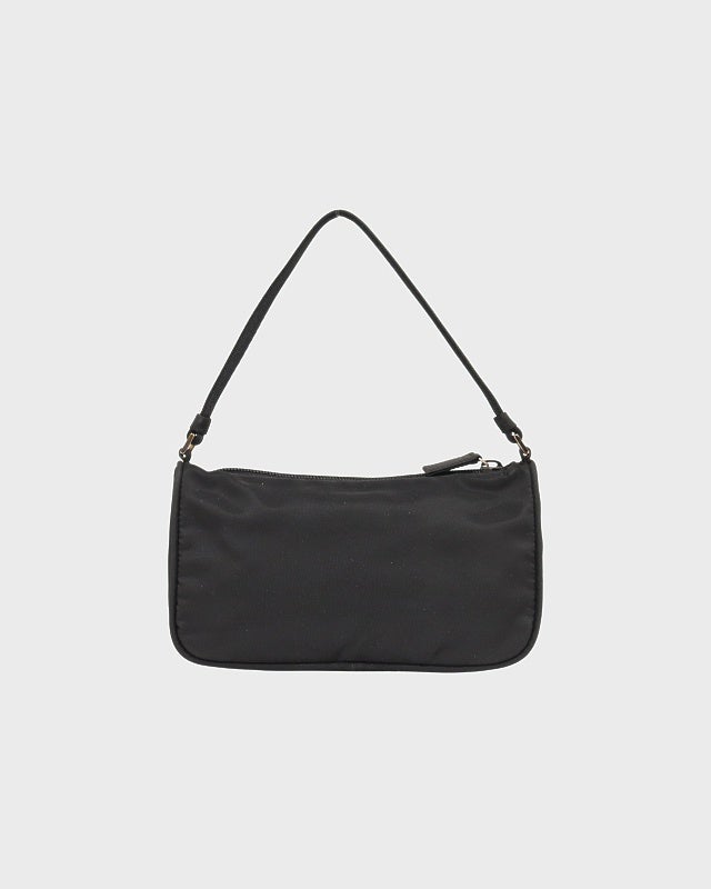 PRADA ショルダーバッグ ウエスト 2way ナイロン 三角ロゴ 黒 PRADA プラダ 三角プレートロゴ ナイロン トート ショルダーバッグ