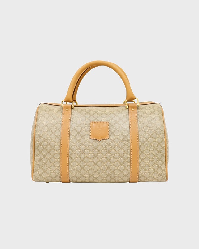 CELINE マカダム柄ブラゾン刻印ボストンバッグ | Hedy