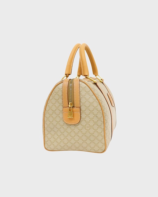 CELINE マカダム柄ブラゾン刻印ボストンバッグ | Hedy